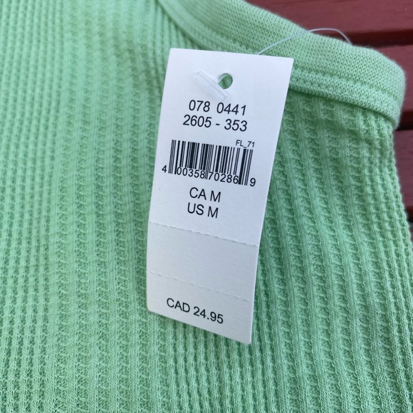 NWT AERIE No BS Tank Top Light Green Women’s Medium - Picture 3 of 5